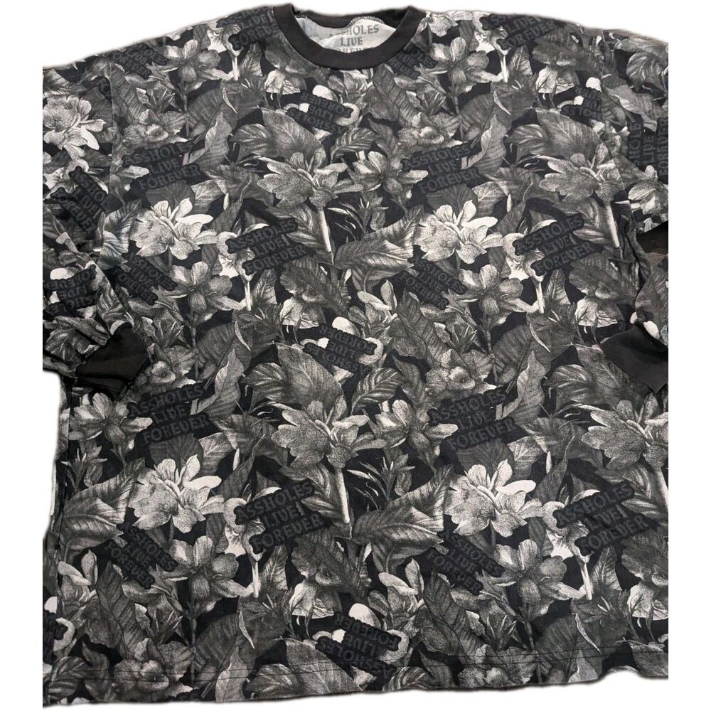 AS*HOLES LIVE FOREVER MEN´S ‎ BLACK & WHITE SIZE XXLarge